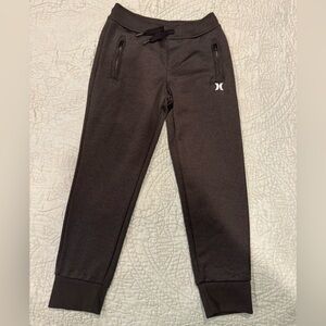 Hurley Youth Jogger Sweatpants Size 6 (5-6Y) Black Zip Pockets